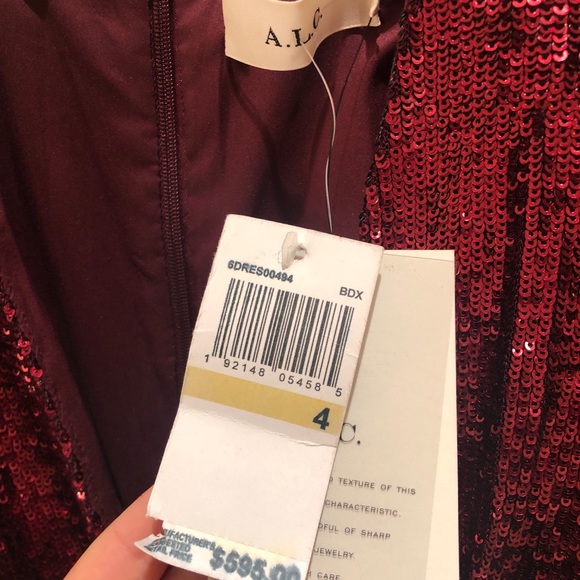 ALC Maroon Sequin Dress - Picture 6 of 6